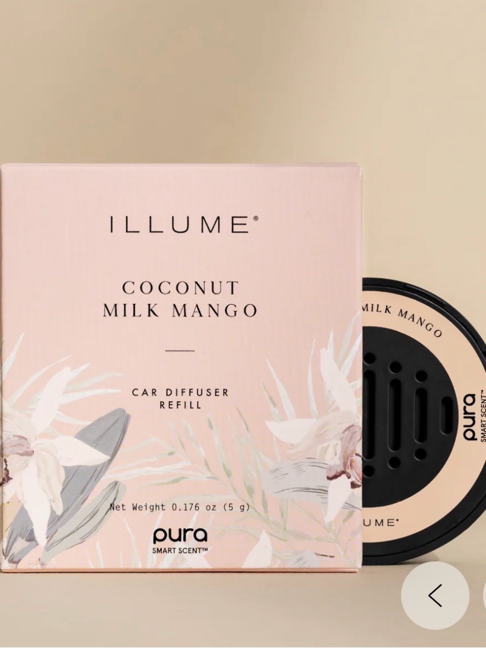 NWT Pura - ILLUME Coconut Milk Mango Car Diffuser Refill